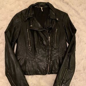 Free people leather jacket